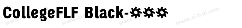 CollegeFLF Black字体转换